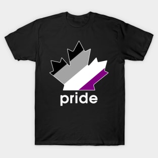 Ace Asexual Pride Maple Leaf T-Shirt